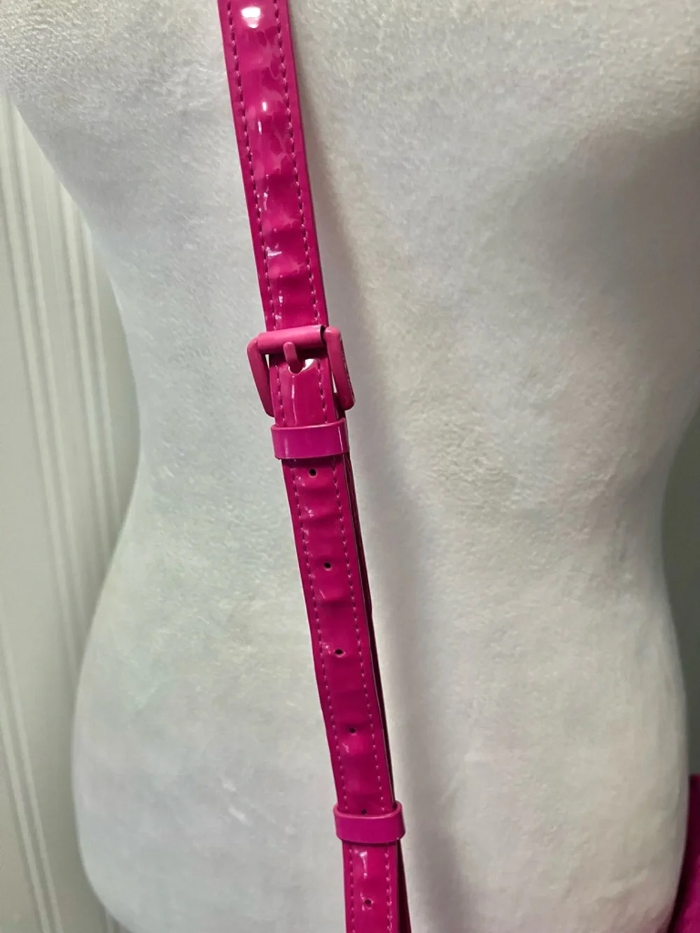 Michael Kors Fuchsia Embossed Logo Crossbody Bag - Picture 3 of 7